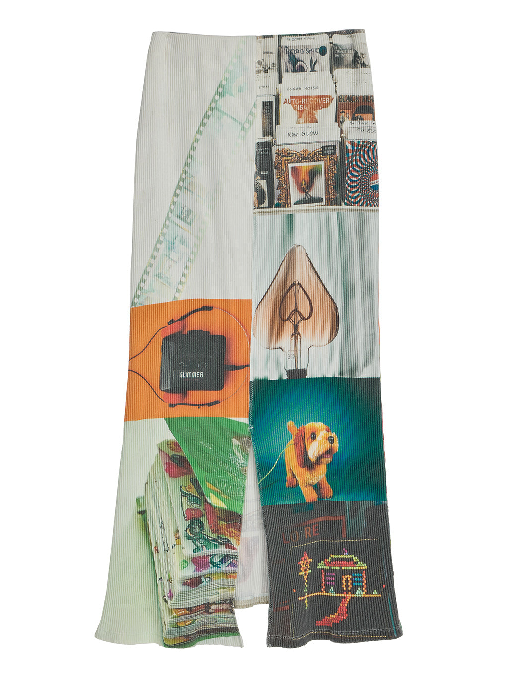 EMOTIONAL COLLAGE RIB SKIRT