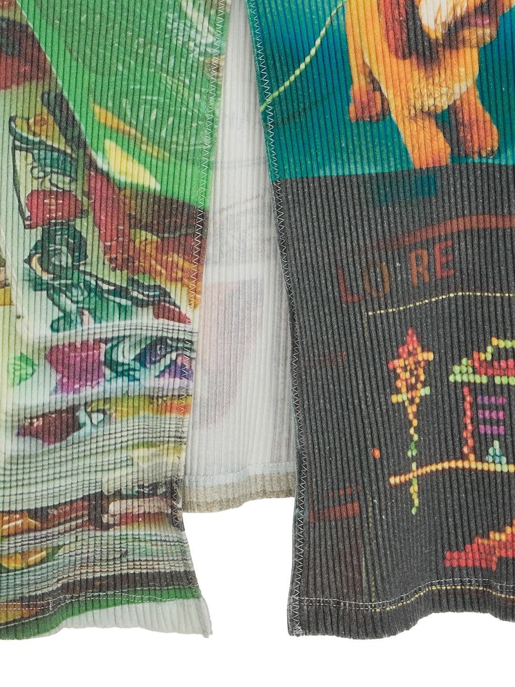 EMOTIONAL COLLAGE RIB SKIRT