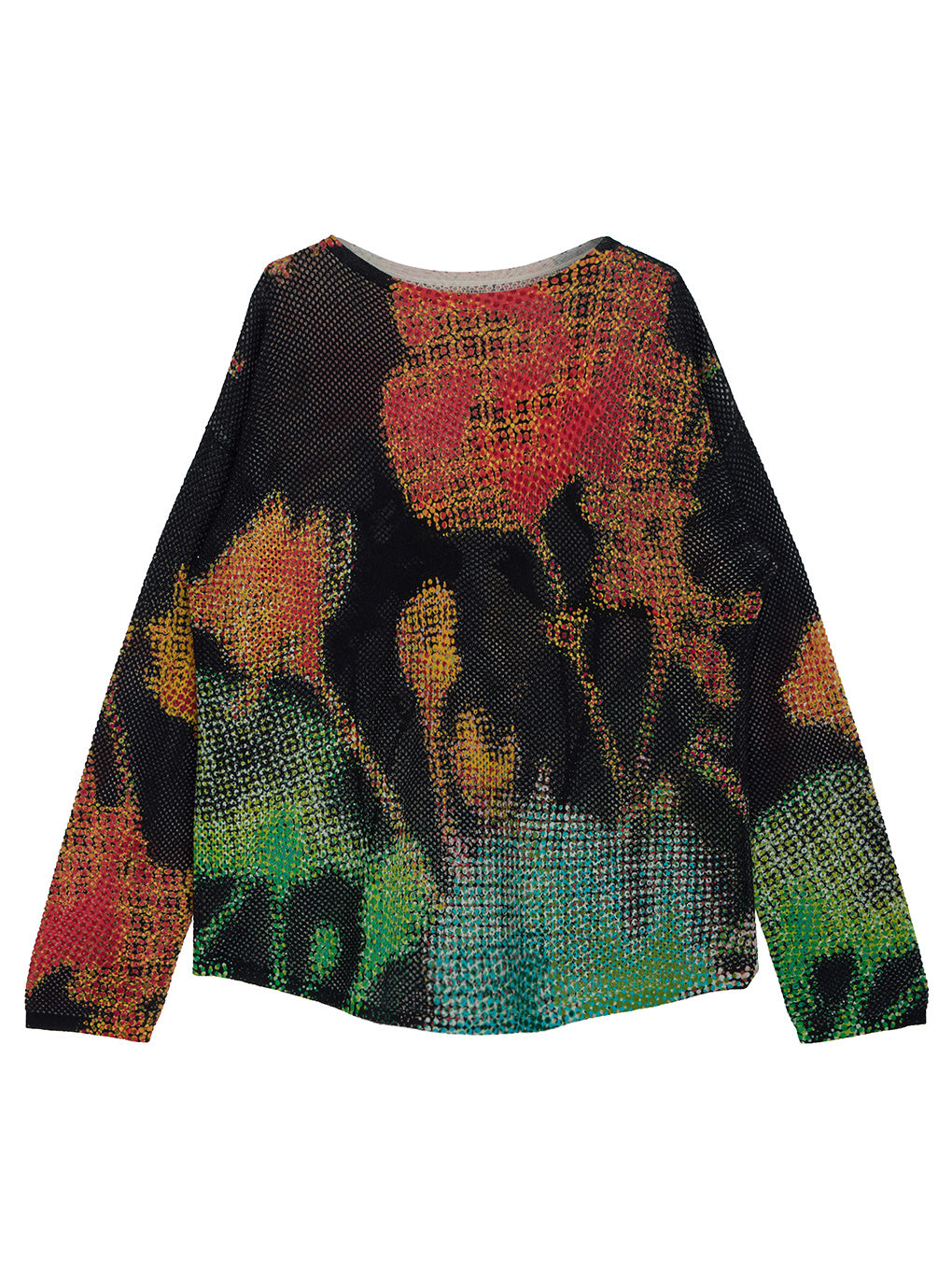 LOW RESOLUTION FLOWER KNIT TOP
