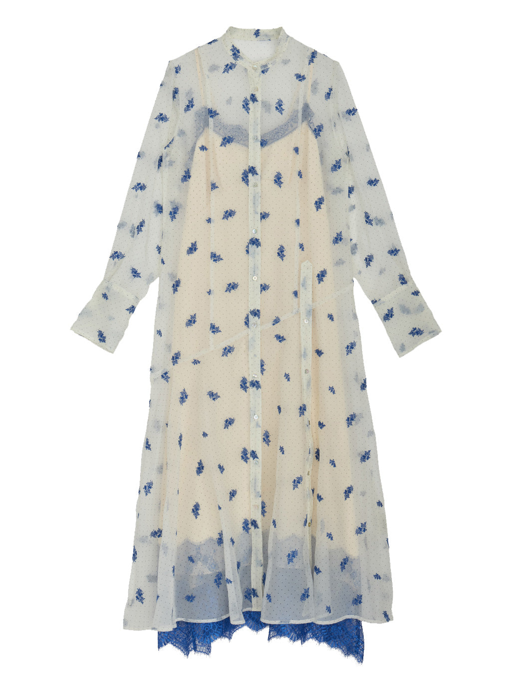 DOT FLOWER VEIL DRESS