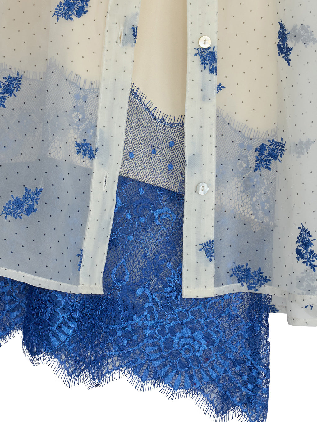 DOT FLOWER VEIL DRESS