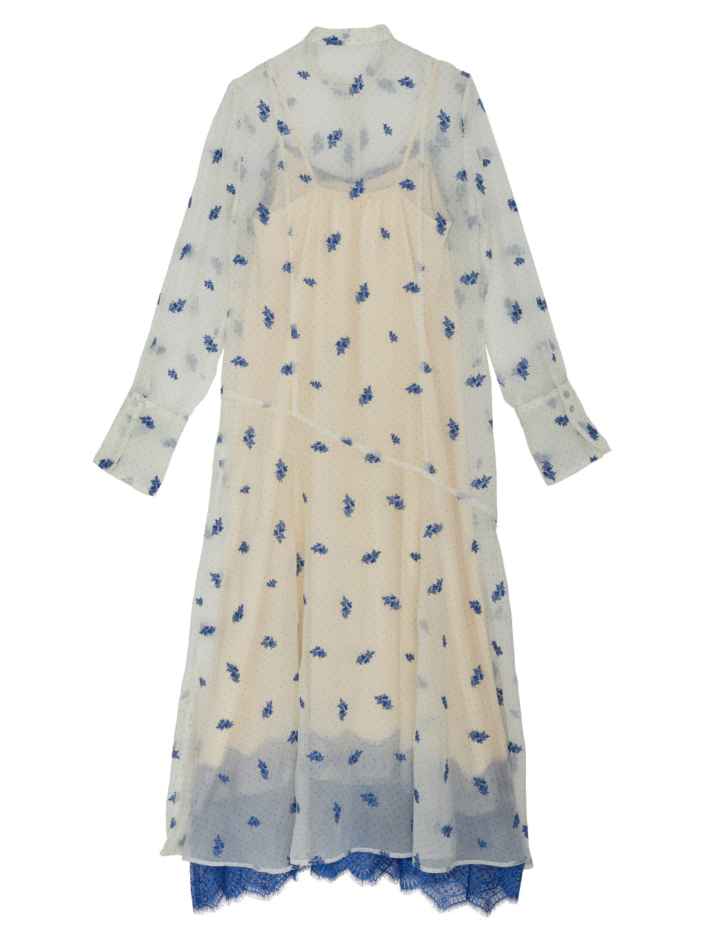 DOT FLOWER VEIL DRESS