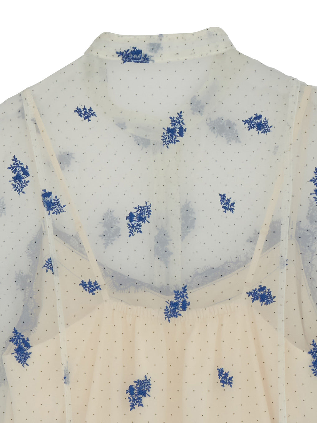 DOT FLOWER VEIL DRESS