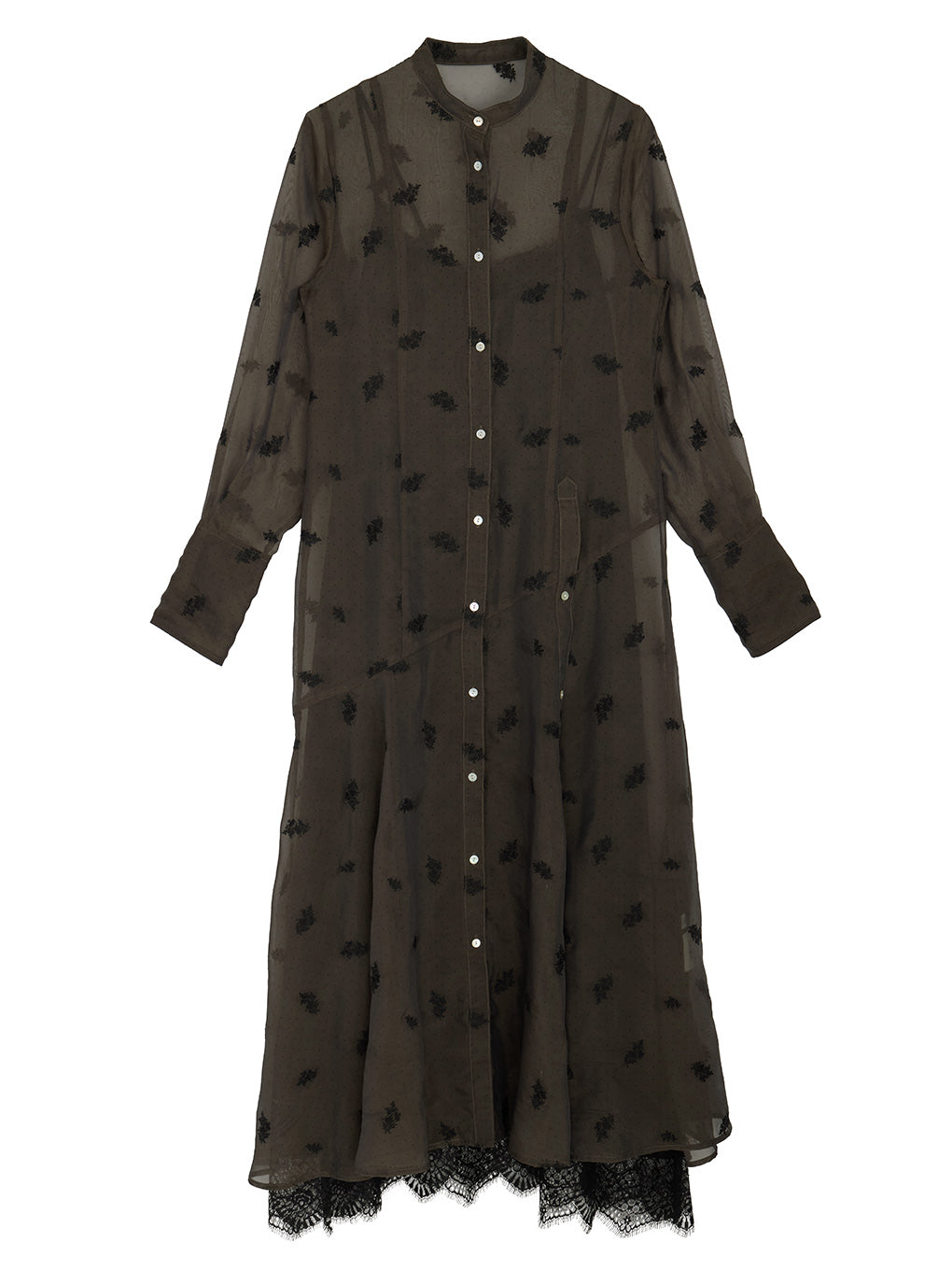 DOT FLOWER VEIL DRESS