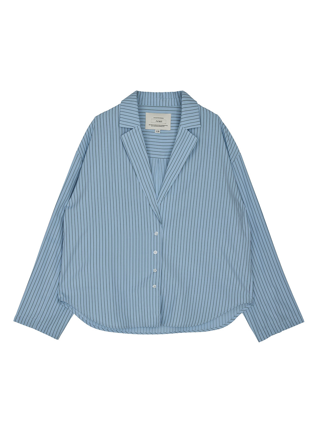 PINSTRIPE JACKET DETAIL SHIRT