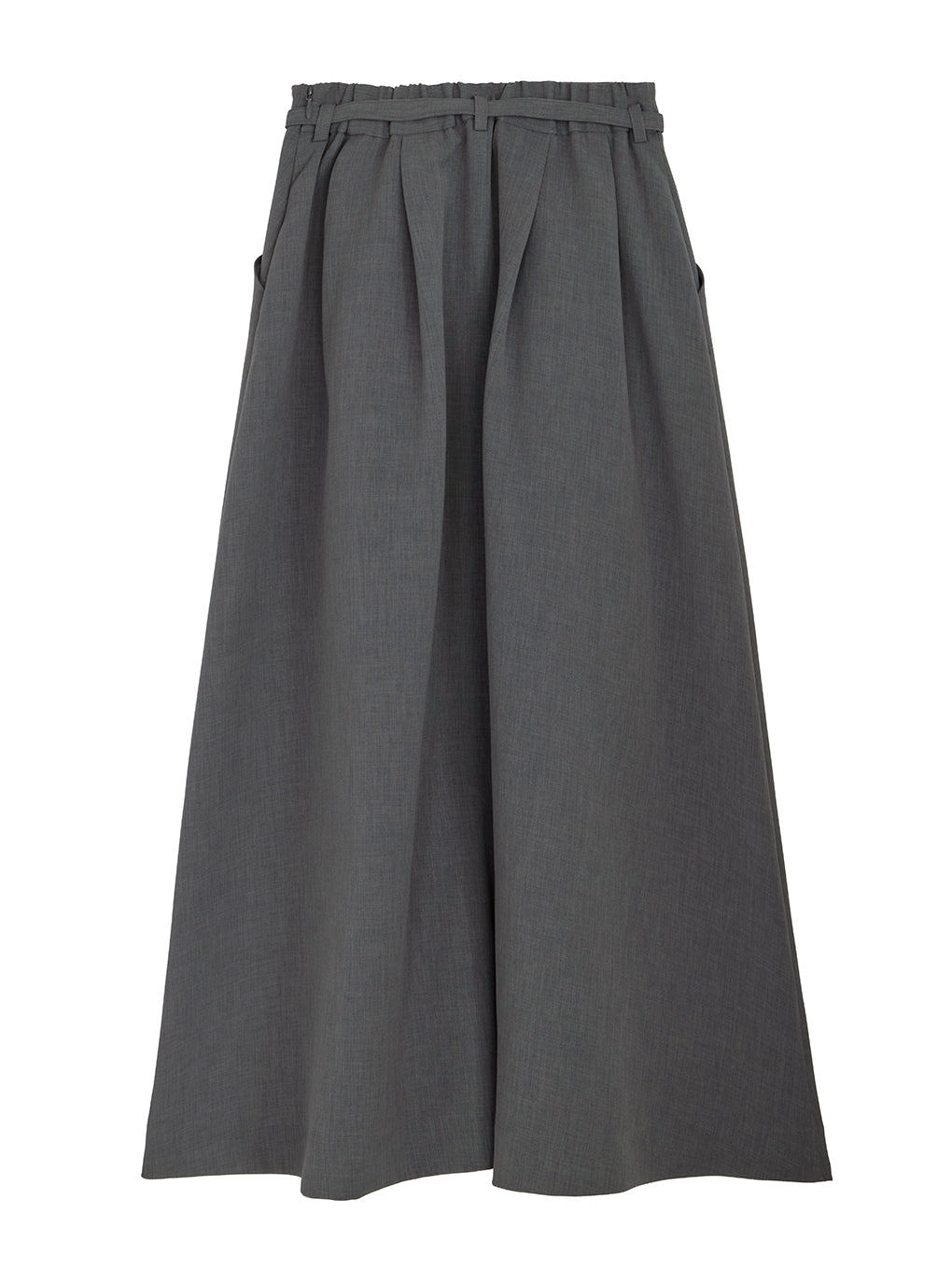 BELT SET TUCK FLARE SKIRT