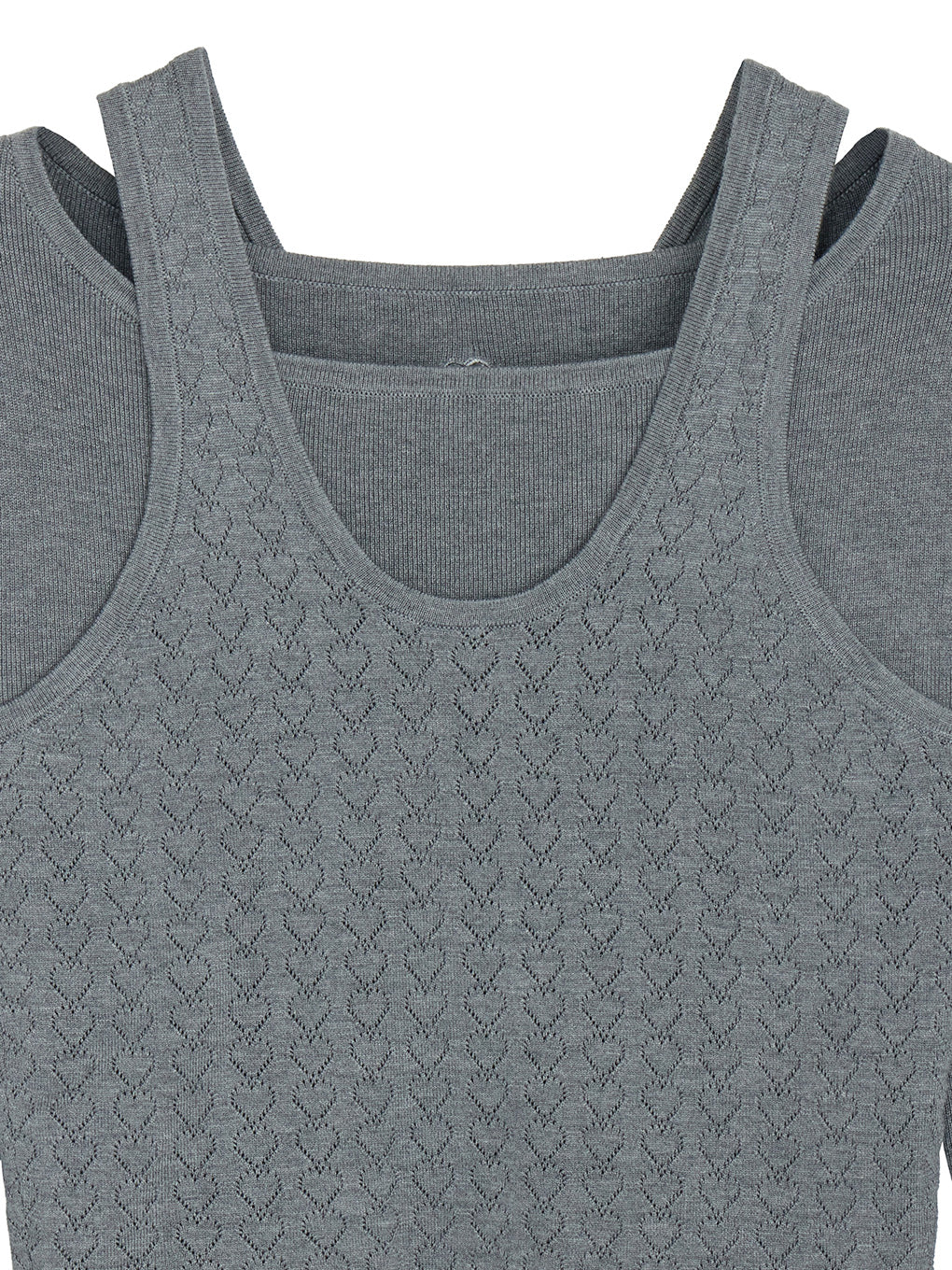 HEART TANK KNIT SET TOP