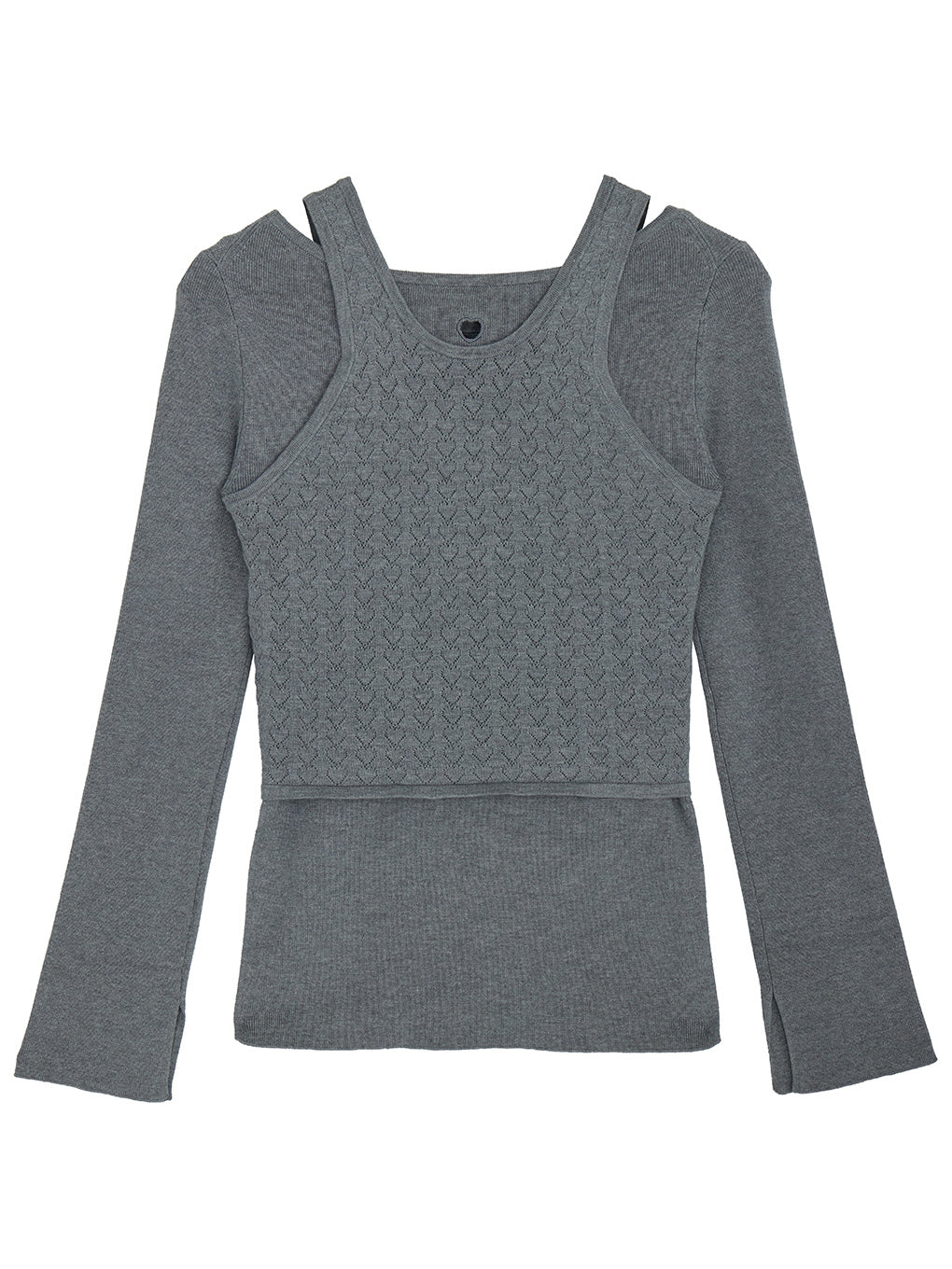 HEART TANK KNIT SET TOP