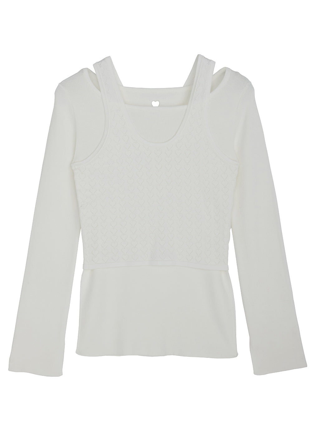 HEART TANK KNIT SET TOP