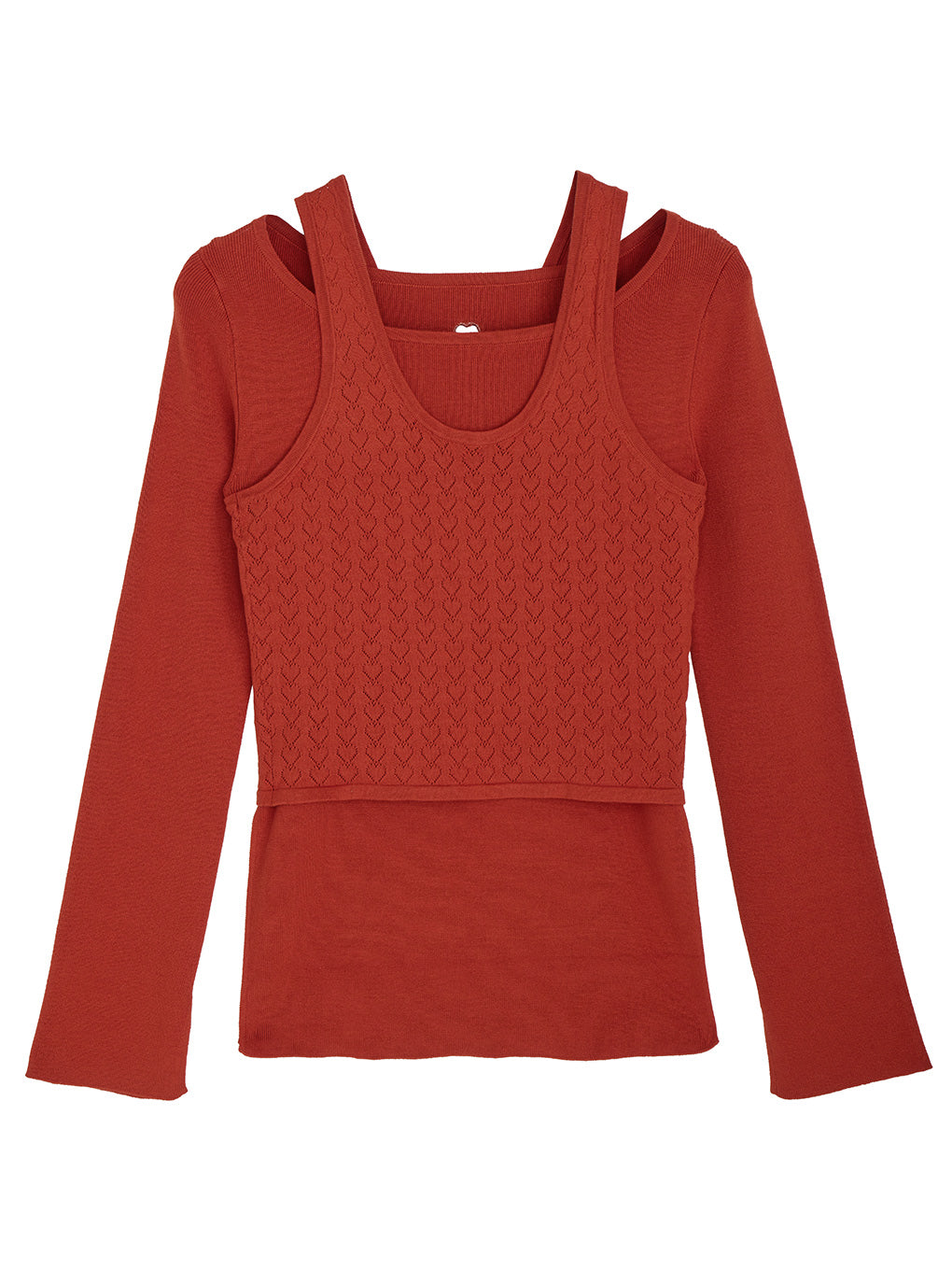 HEART TANK KNIT SET TOP