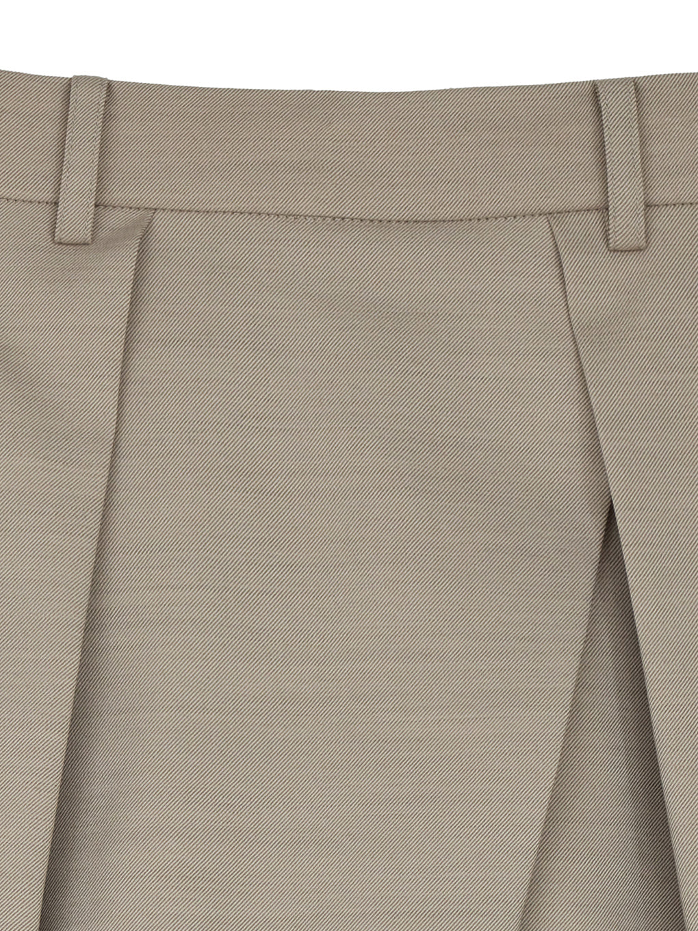 DRY TWILL ASYMMETRY TUCK PANTS