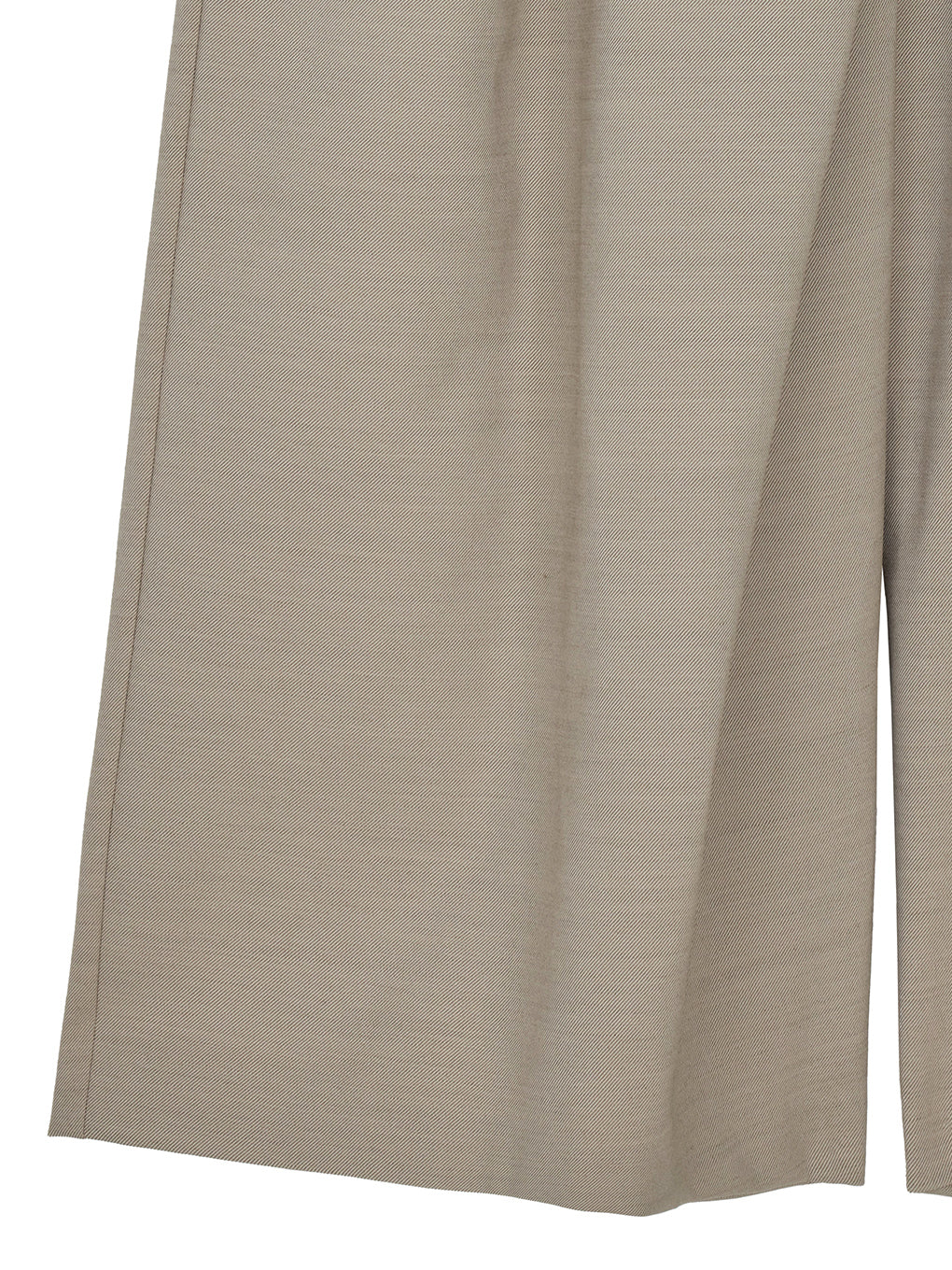 DRY TWILL ASYMMETRY TUCK PANTS