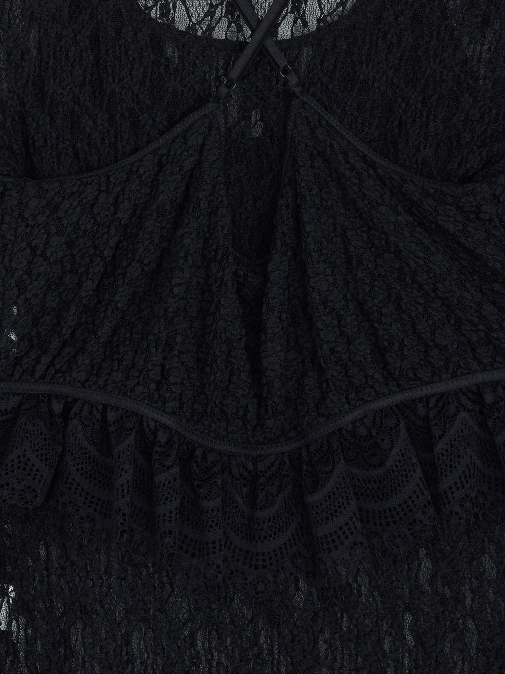 CUT LACE BUSTIER SET TOP