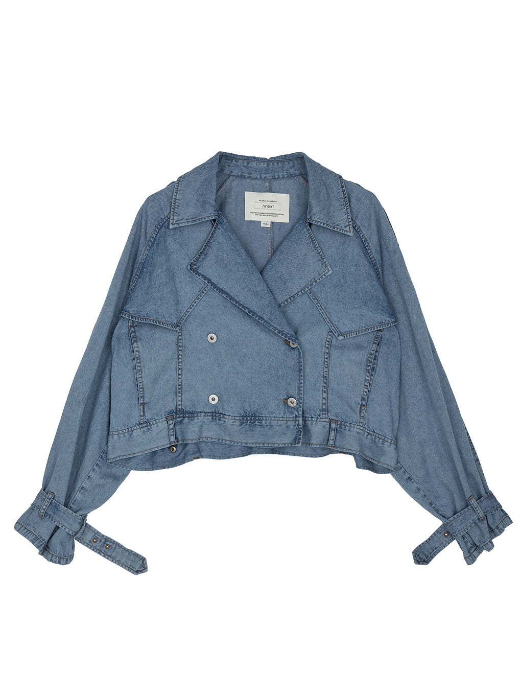 TENCEL DENIM SHORT TRENCH COAT