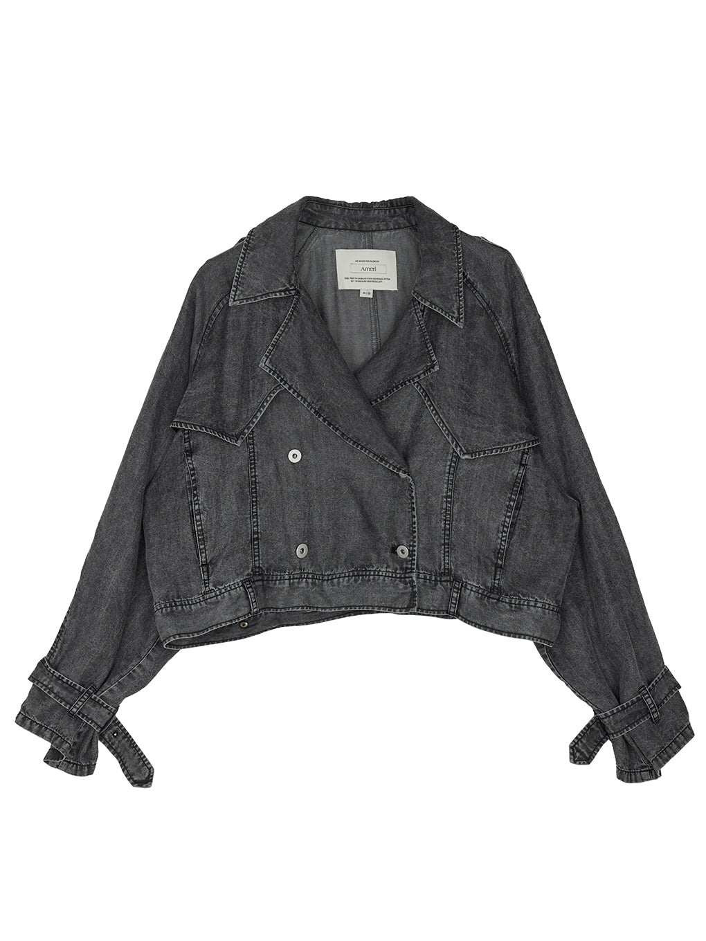 TENCEL DENIM SHORT TRENCH COAT