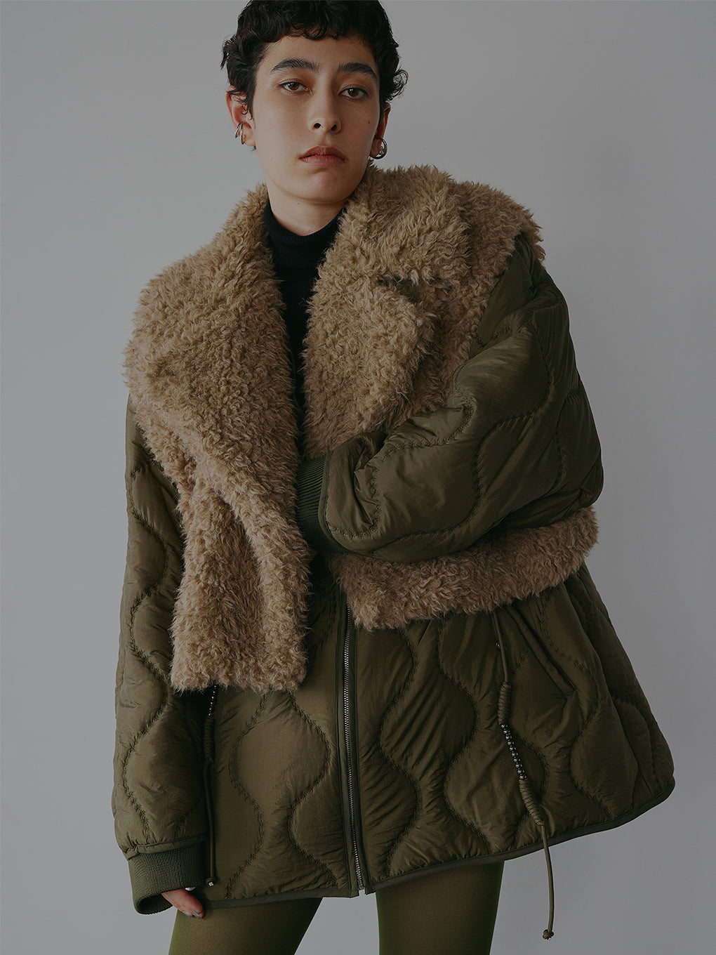 BOA VEST SET QUILTING COAT 