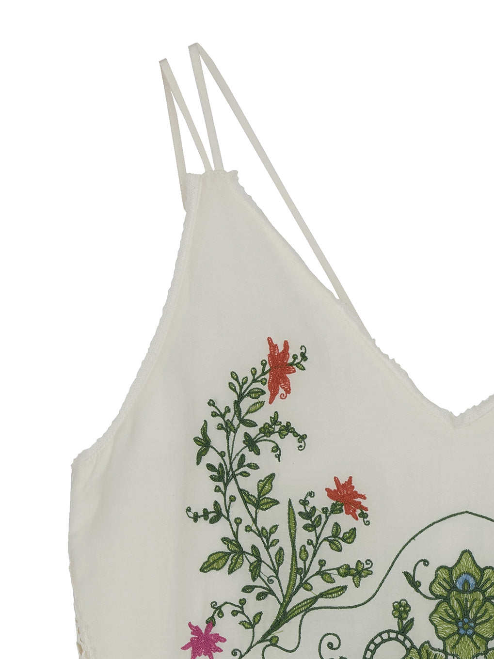 VINTAGE TABLECLOTH EMBROIDERY CAMI DRESS