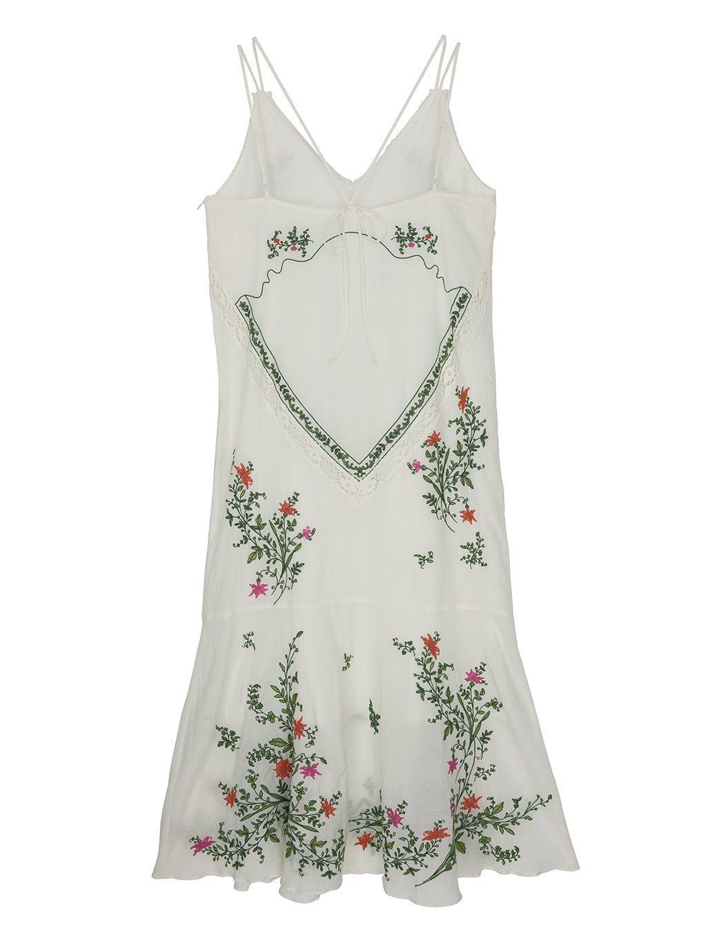 VINTAGE TABLECLOTH EMBROIDERY CAMI DRESS