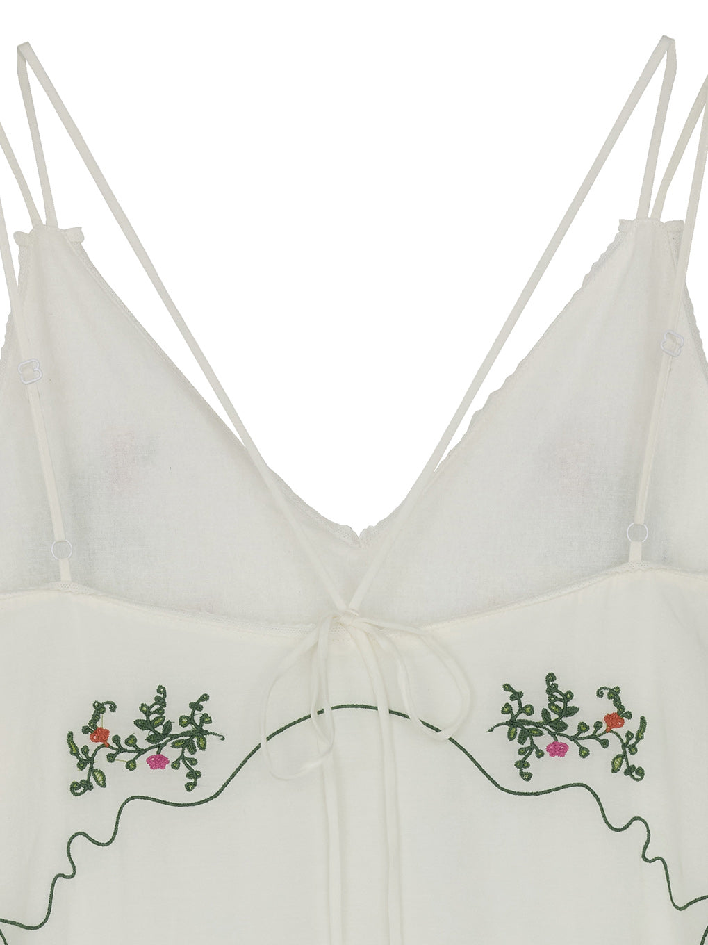 VINTAGE TABLECLOTH EMBROIDERY CAMI DRESS