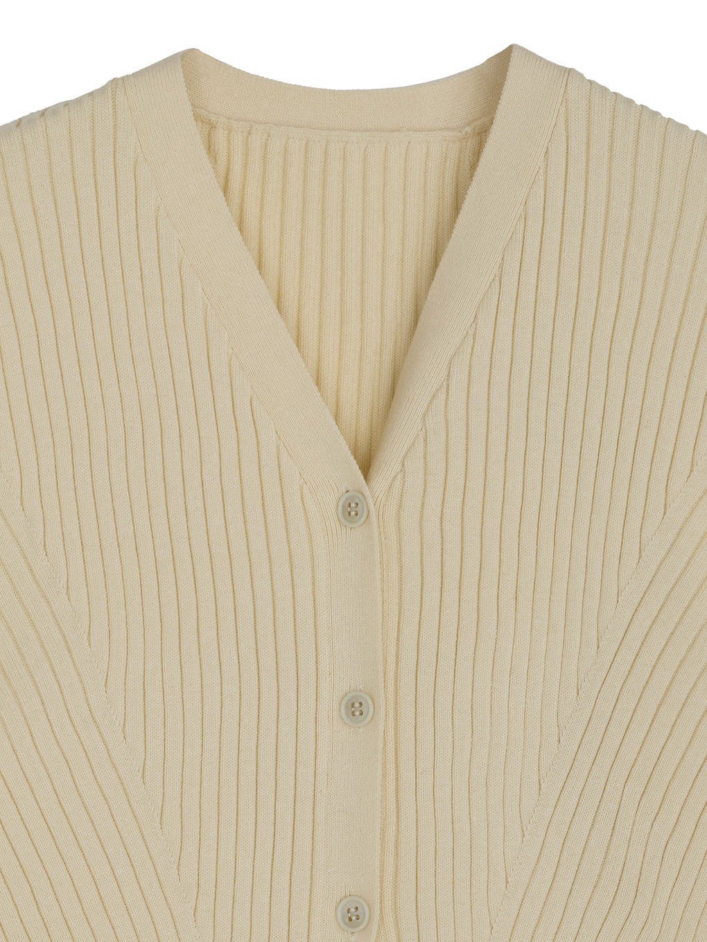 SHEER SLEEVE WAVE KNIT CARDIGAN