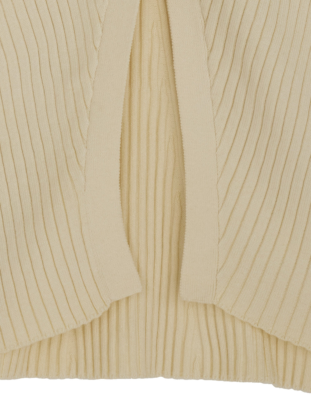 SHEER SLEEVE WAVE KNIT CARDIGAN