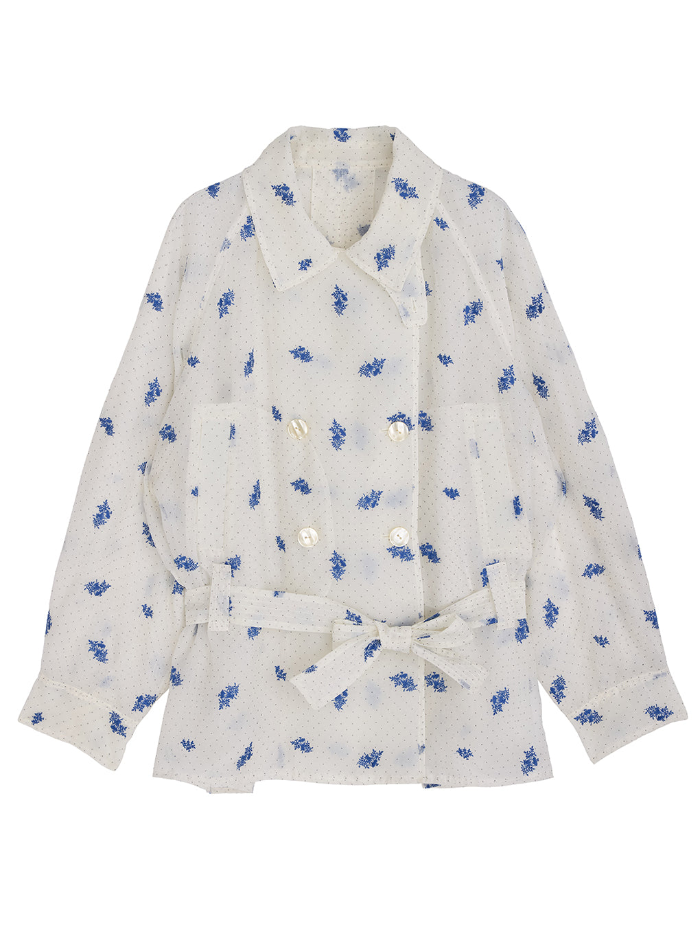 DOT FLOWER VEIL TRENCH