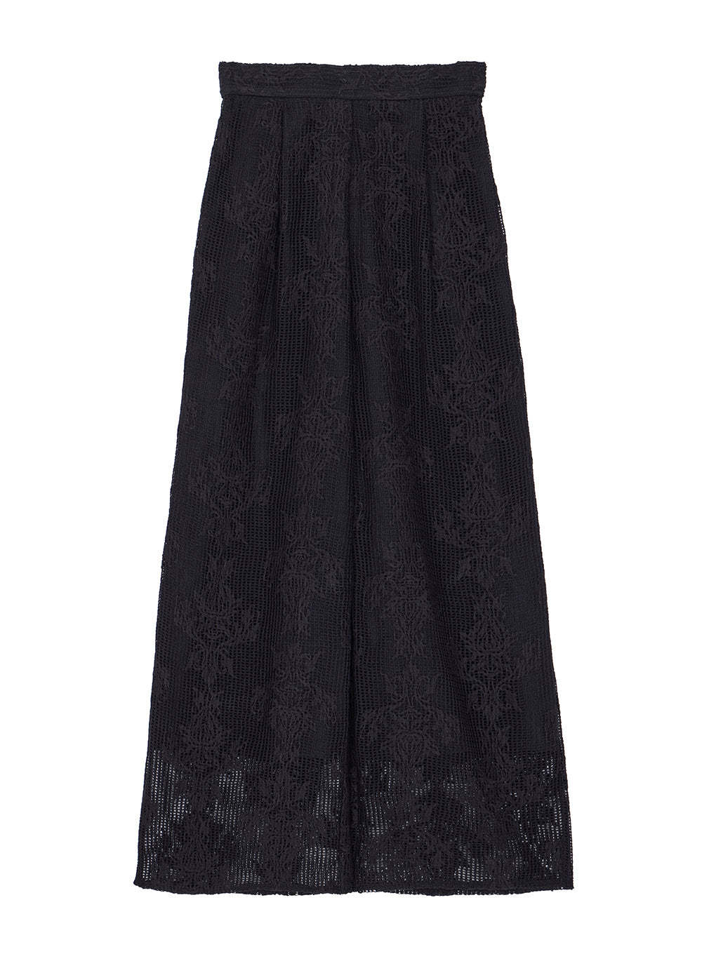 MESH DAMASK EMBROIDERY PANTS