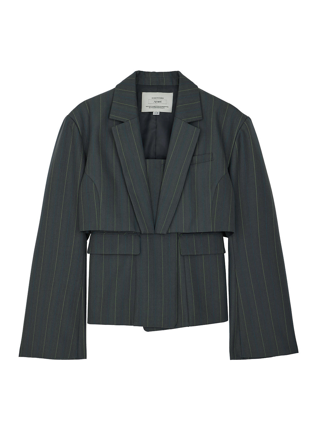 DEFORMATION PINSTRIPE JACKET