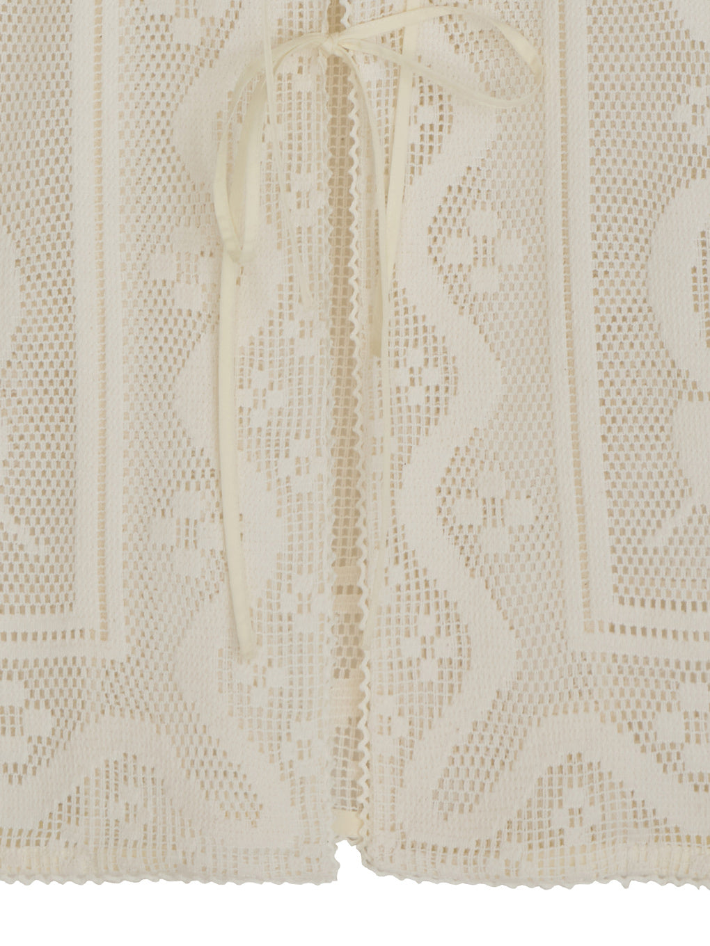 LACE COMBI HALF SLEEVE JACKET SHIRT