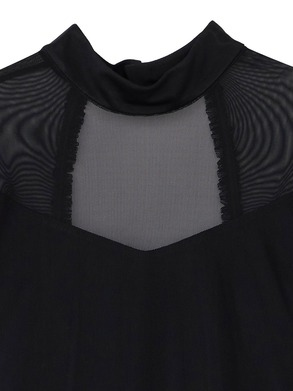 BLACK TULLE PENCIL LINE DRESS