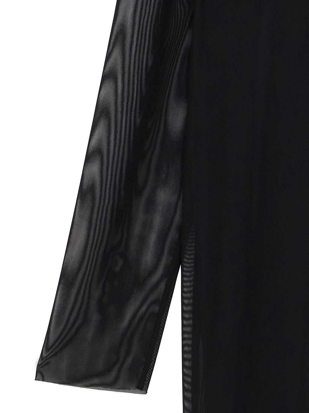 BLACK TULLE PENCIL LINE DRESS