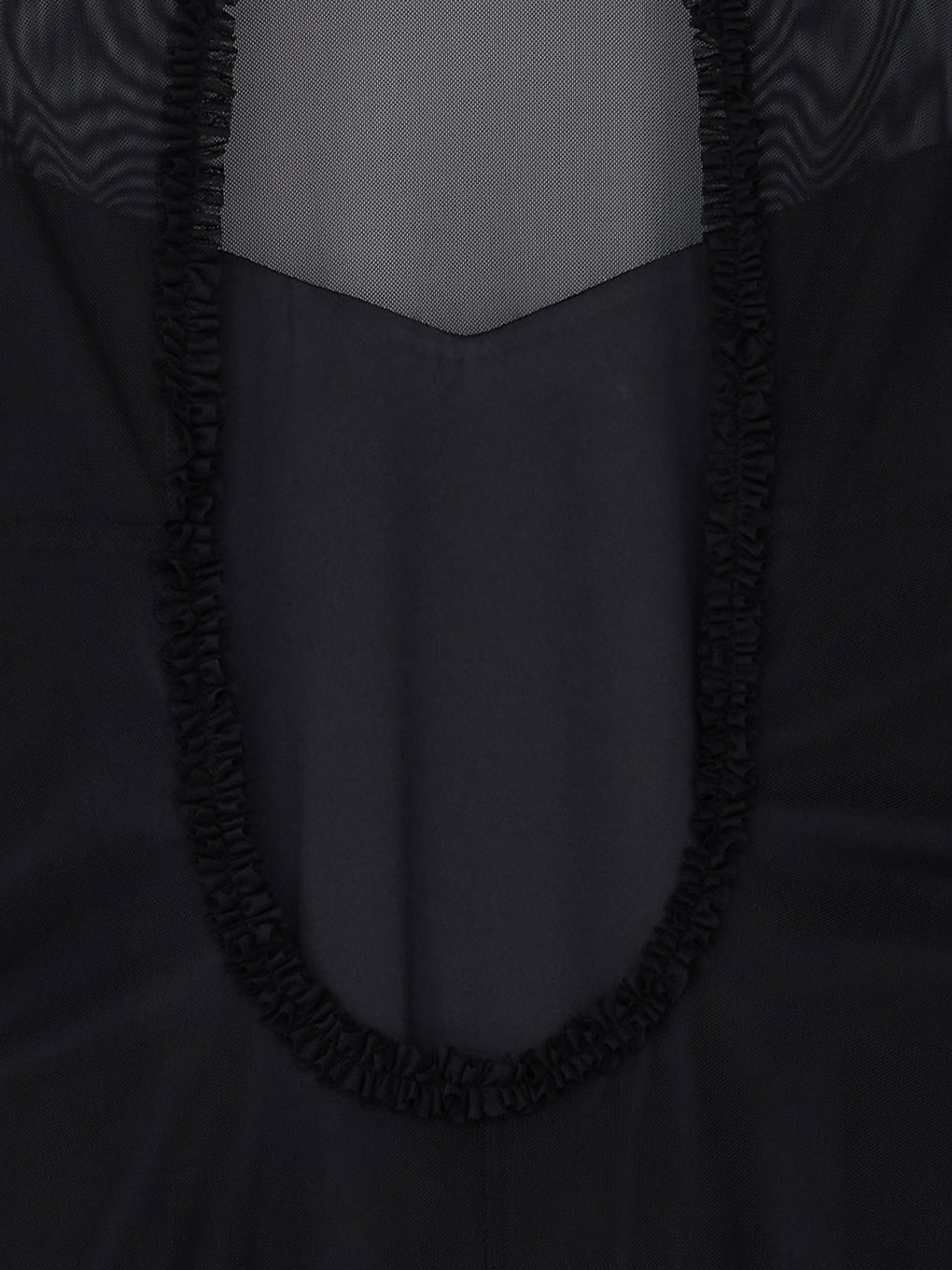BLACK TULLE PENCIL LINE DRESS
