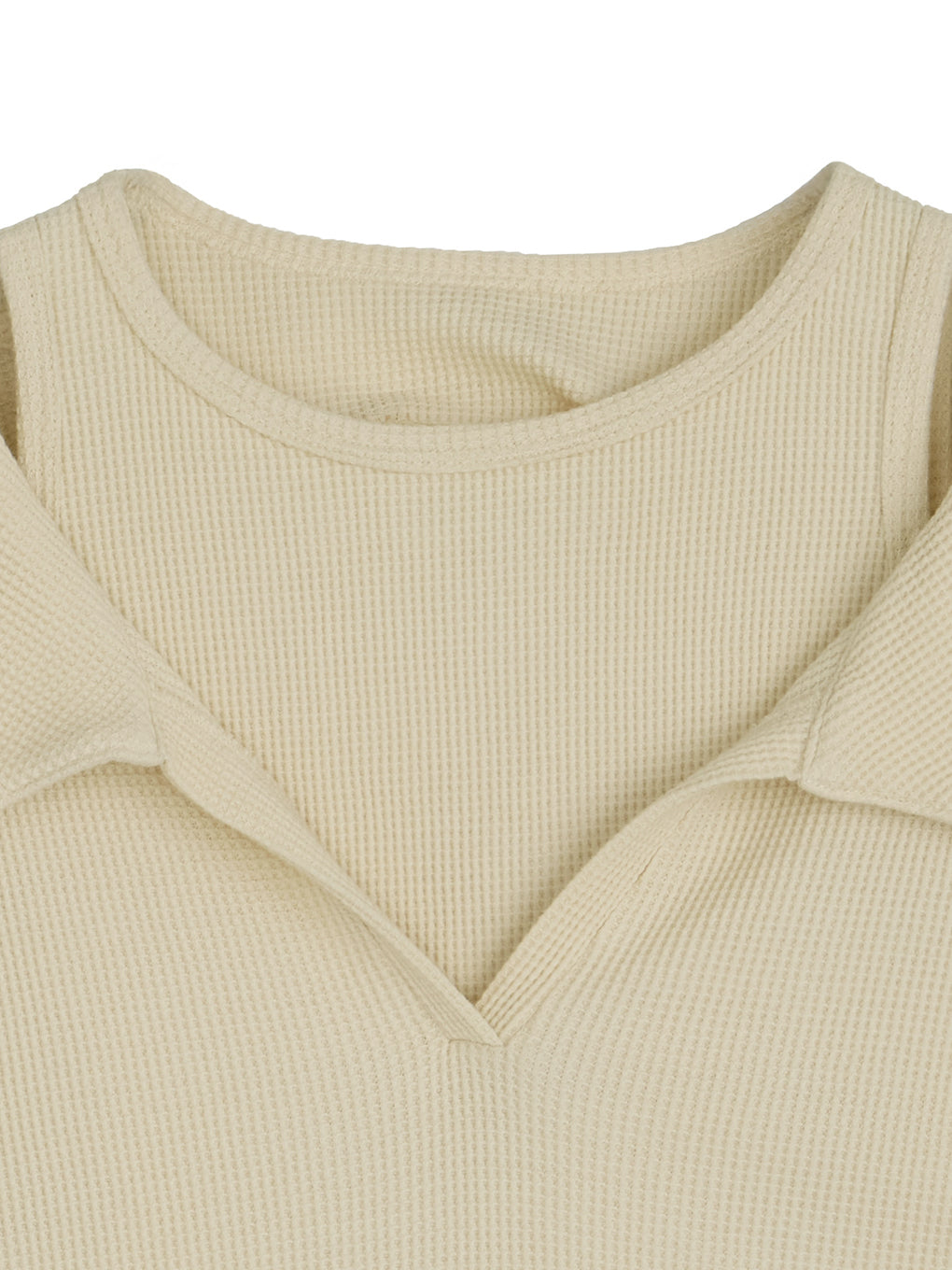 WAFFLE LAYERED DESIGN CUT TOP