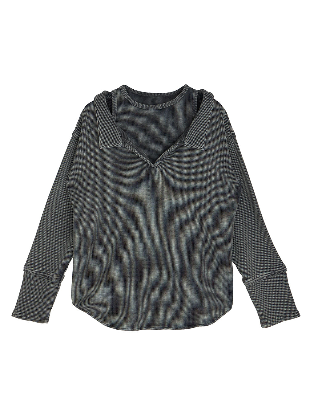 WAFFLE LAYERED DESIGN CUT TOP