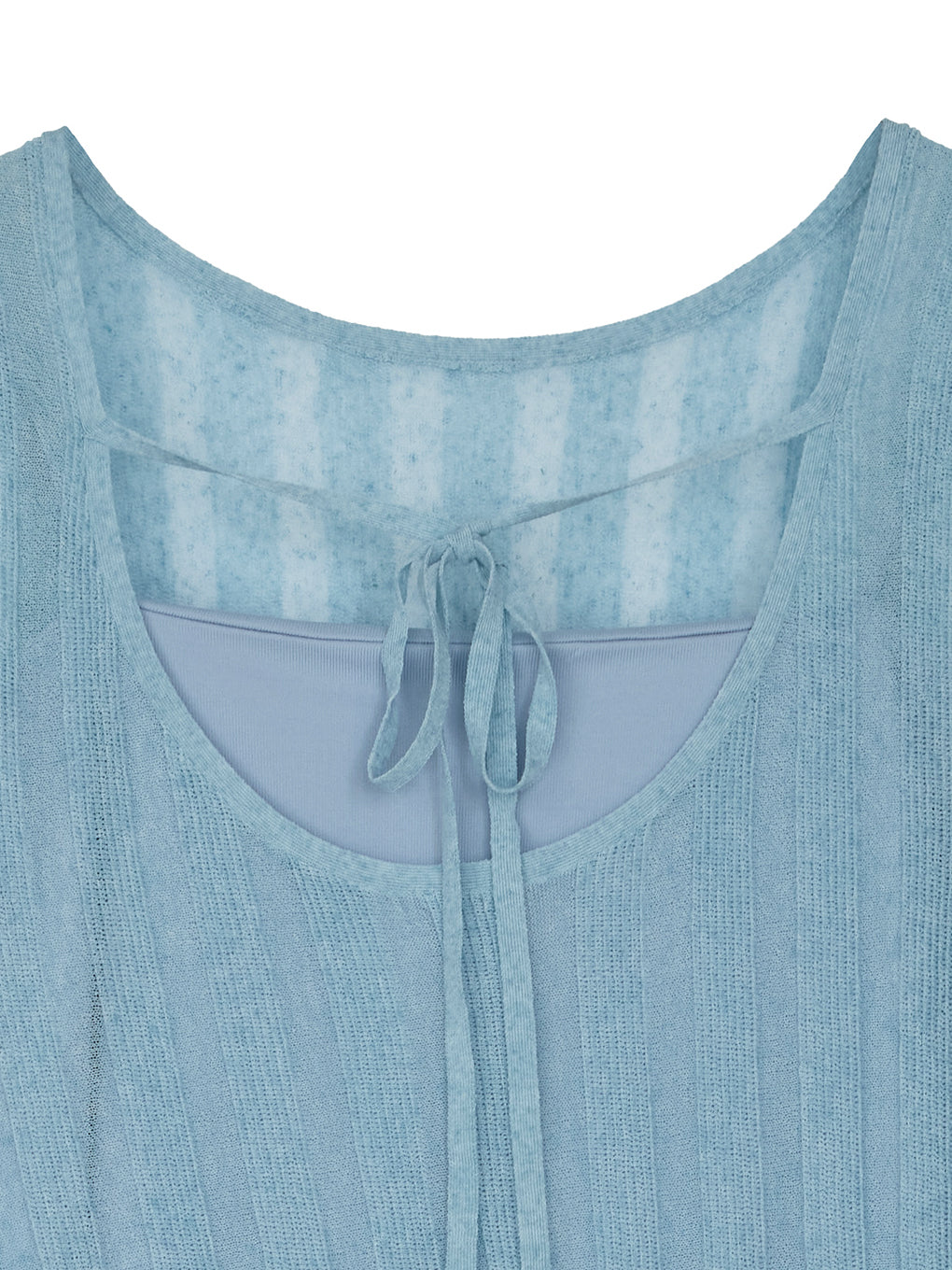 HEM FRILL WIDE RIB KNIT DRESS