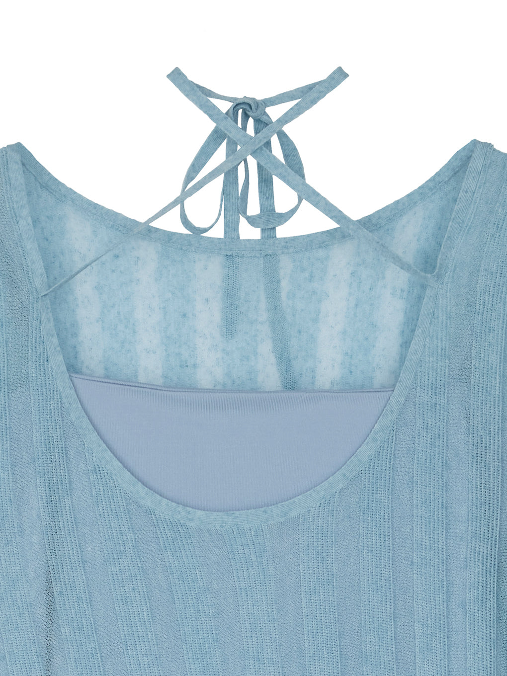 HEM FRILL WIDE RIB KNIT DRESS