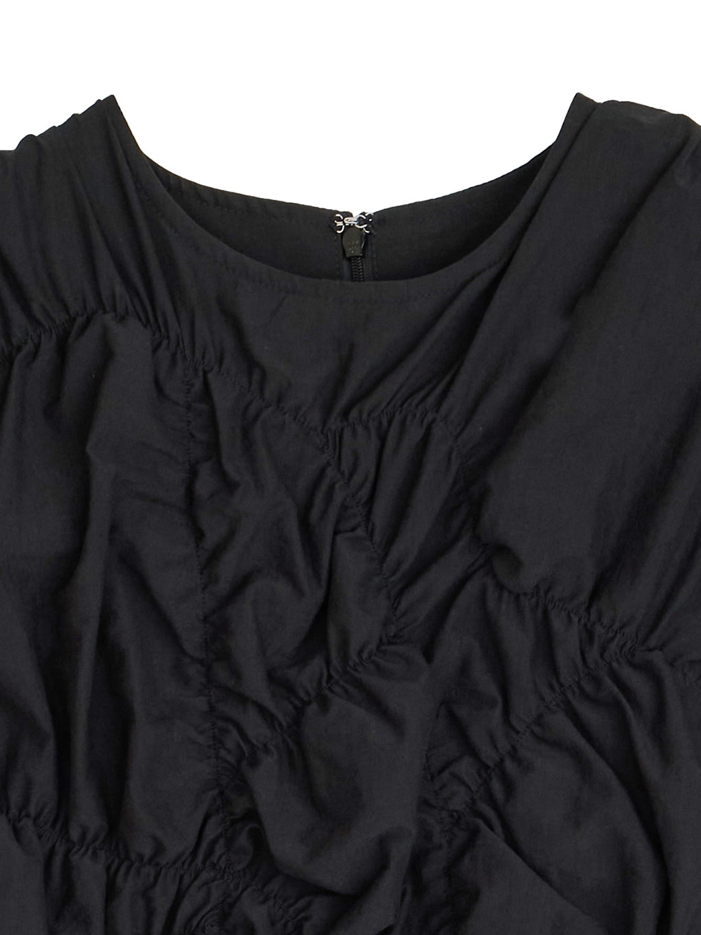 BUMPY GATHER FLARE DRESS