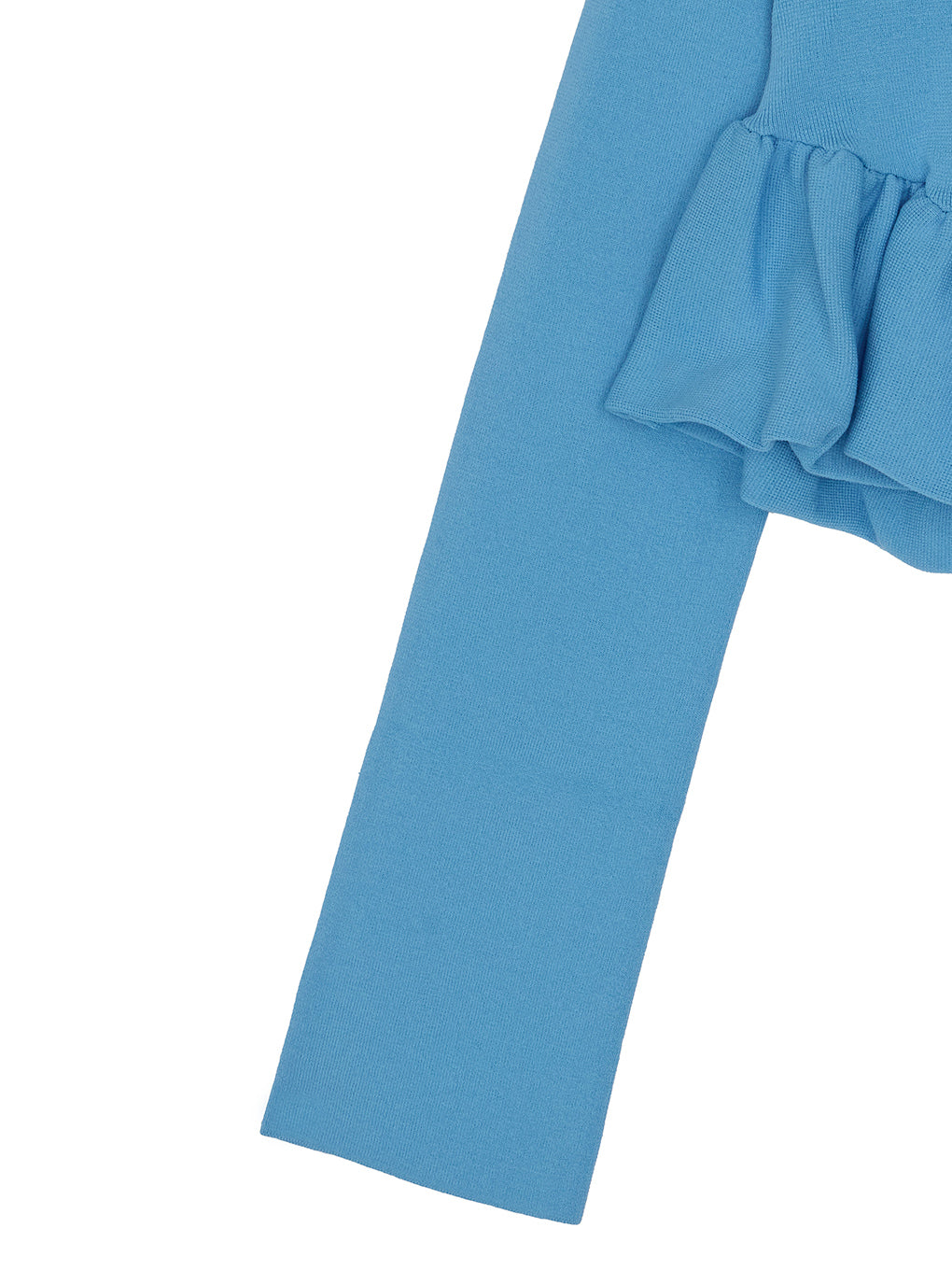 COMPACT BALLOON PEPLUM KNIT CARDIGAN