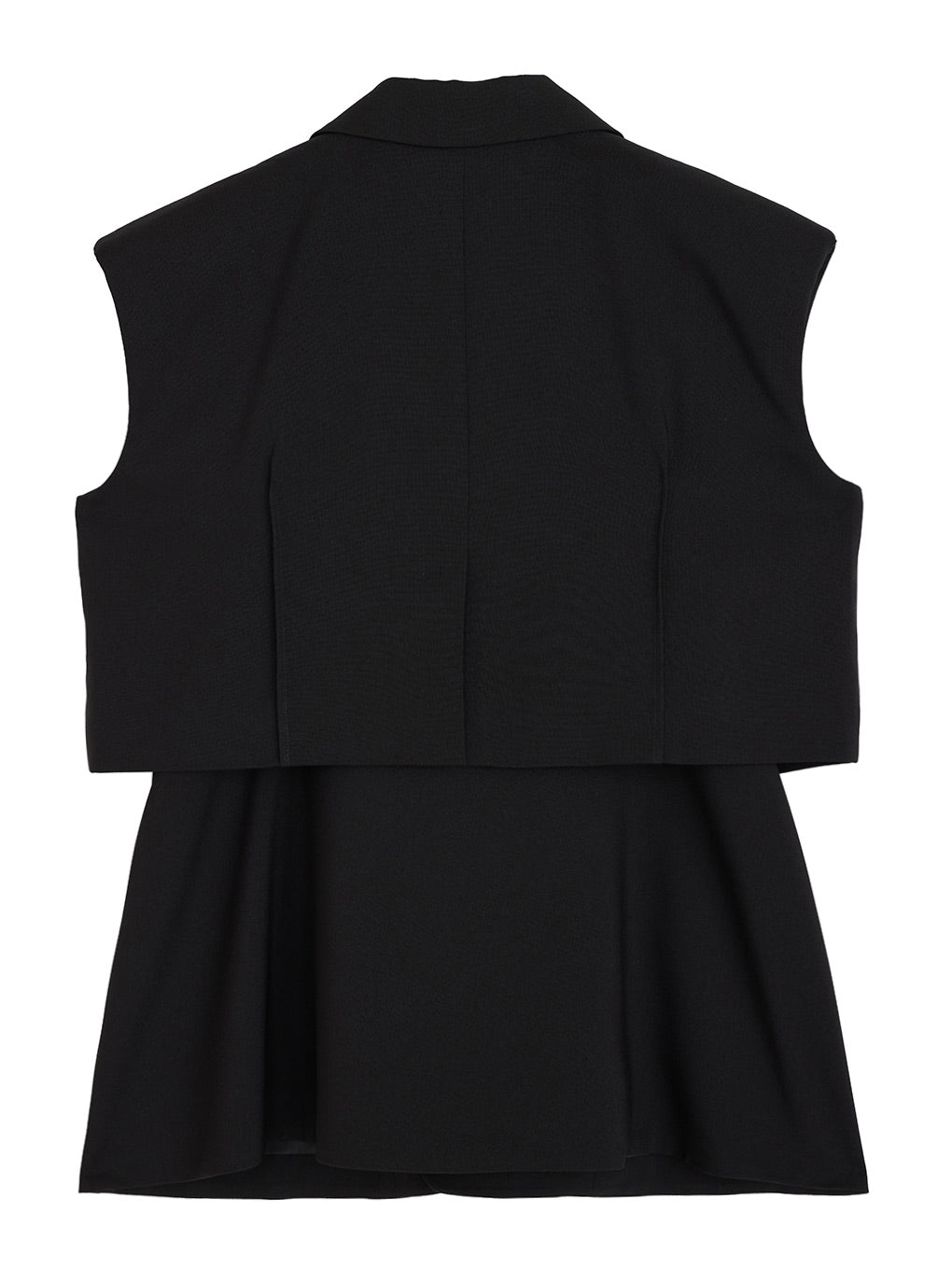 3WAY PIN TUCK LAYERED VEST