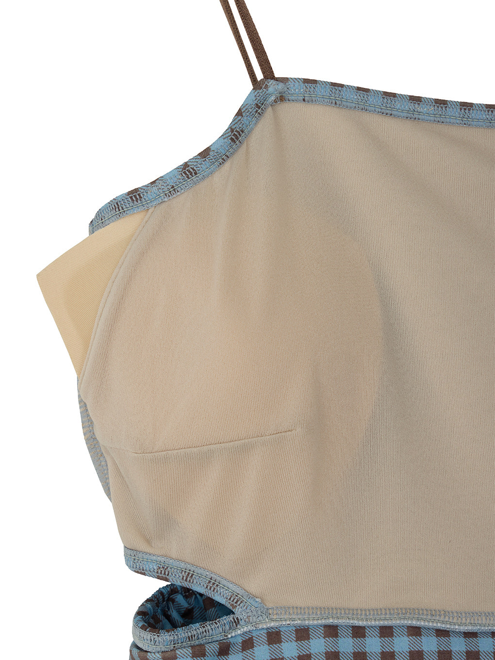 GINGHAM CHECK BALLOON SWIM WEAR