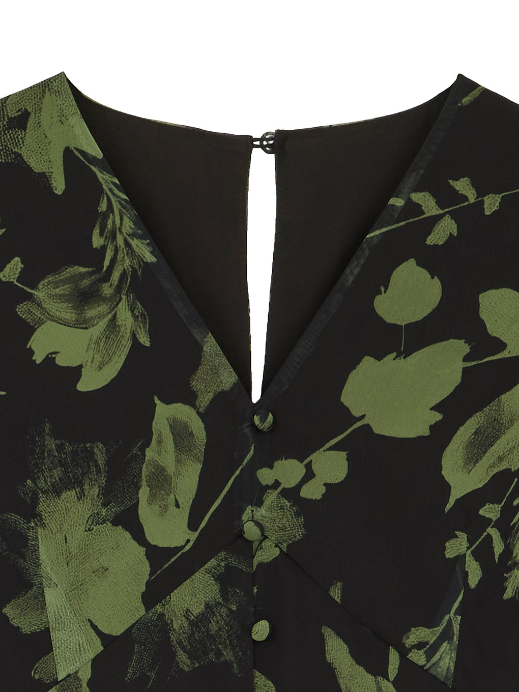 GRAINY FLOWER CHIFFON DRESS