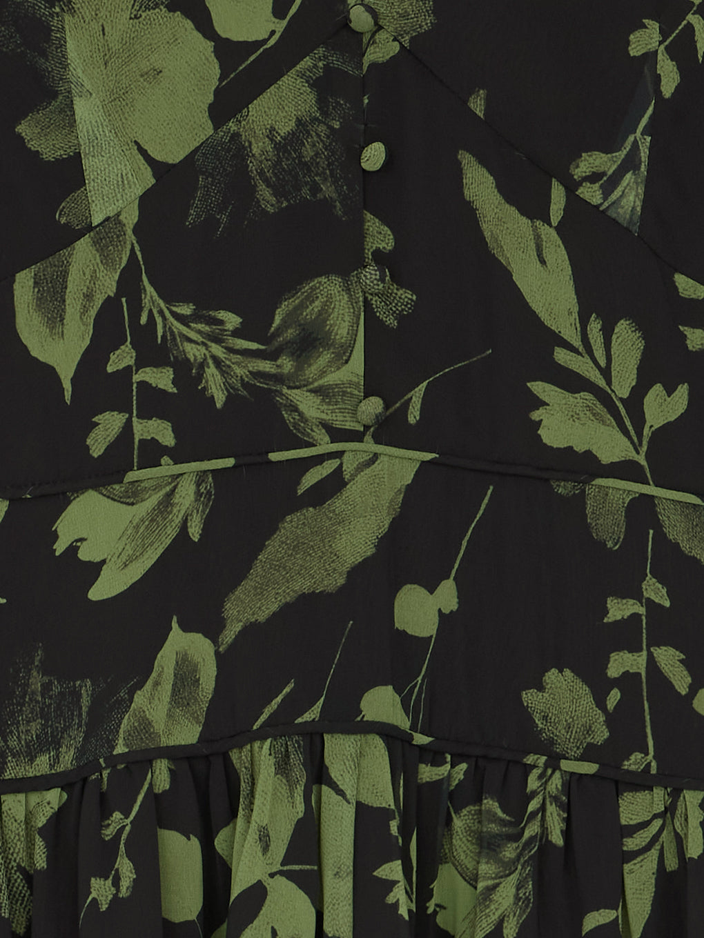 GRAINY FLOWER CHIFFON DRESS