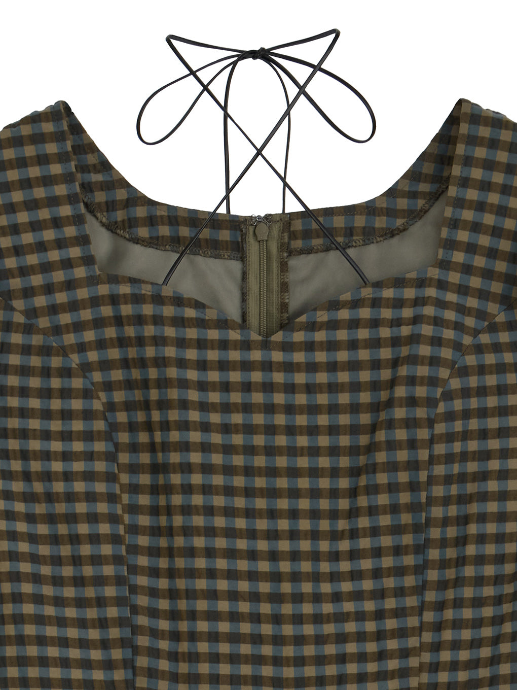 SEERSUCKER VOLUME HEM DRESS