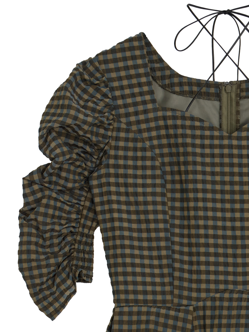 SEERSUCKER VOLUME HEM DRESS