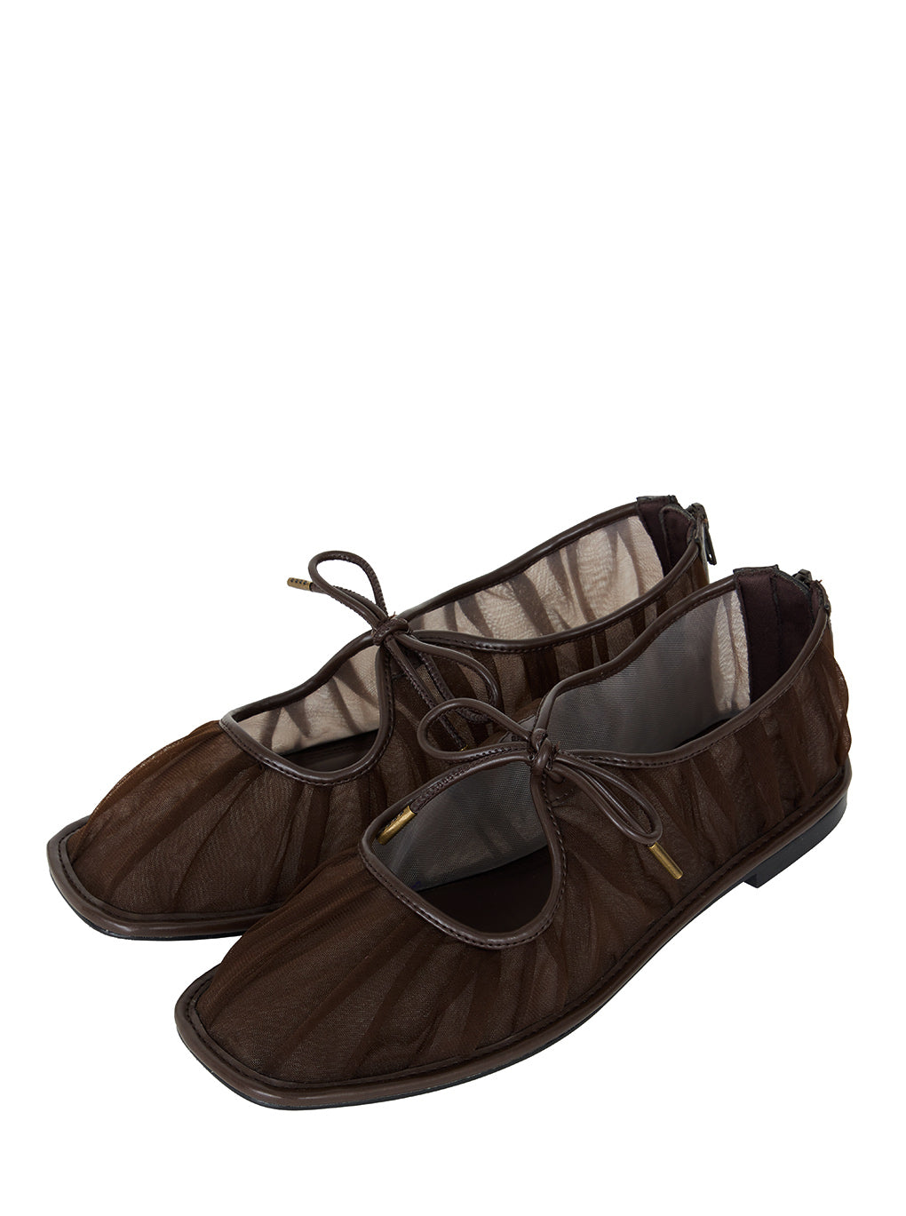 MESH RIBBON FLAT SHOES