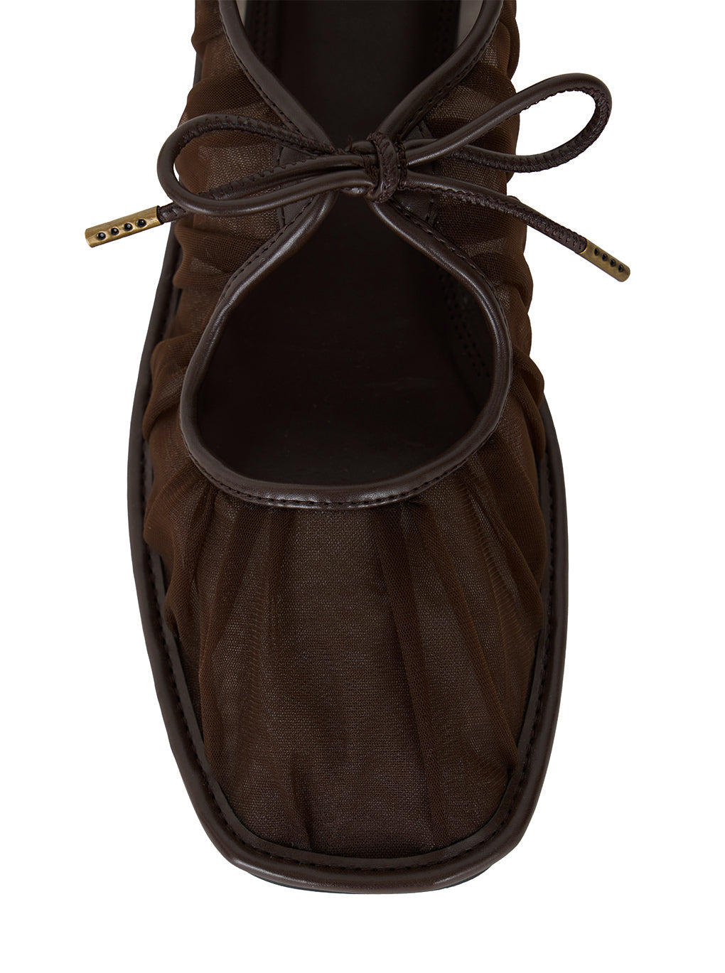 MESH RIBBON FLAT SHOES