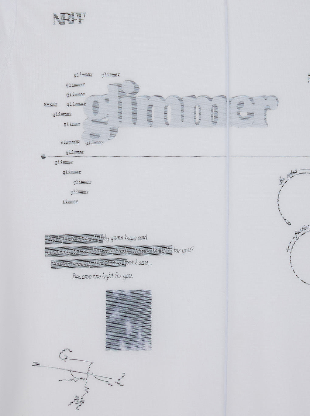 SHEER LAYERED GLIMMER GRAPHIC TEE