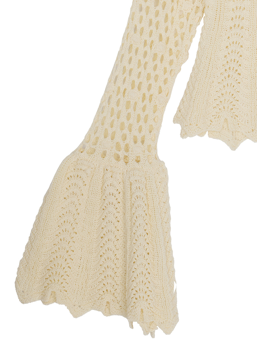 LADY CROCHET PEPLUM KNIT TOP