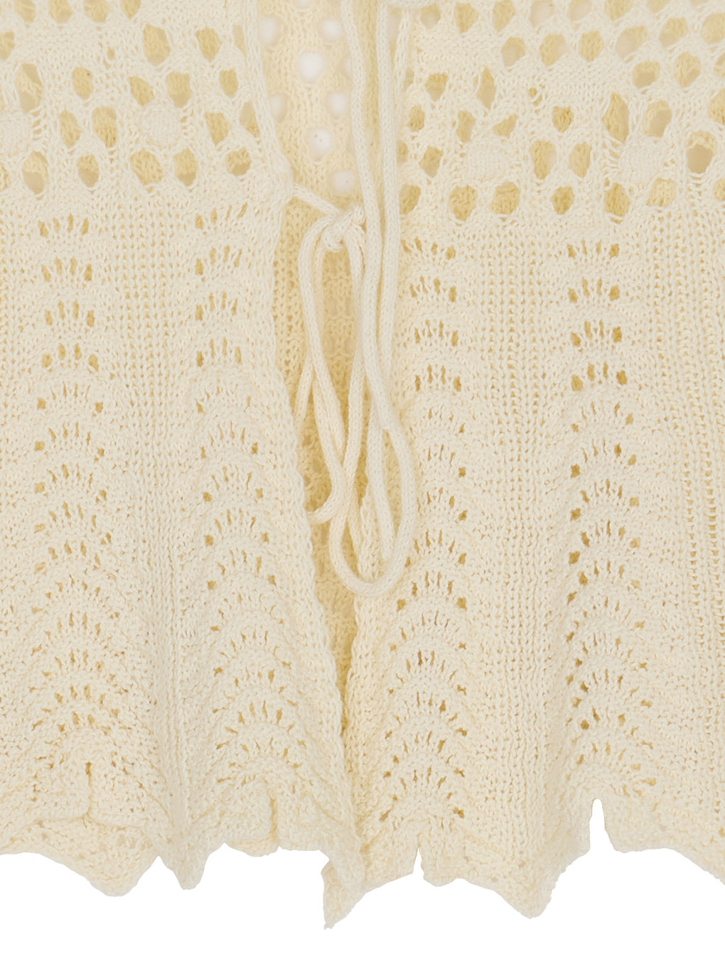 LADY CROCHET PEPLUM KNIT TOP