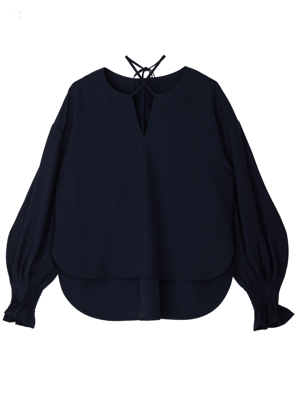 NECK RIBBON ARRANGE BLOUSE